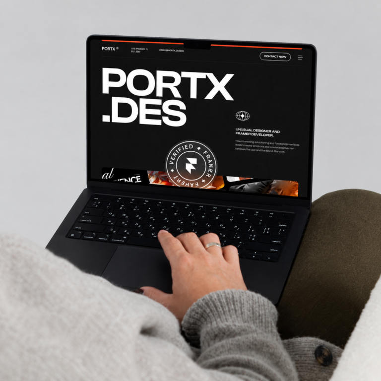 Laptop displaying a website design project in Cravio Digital's agency section